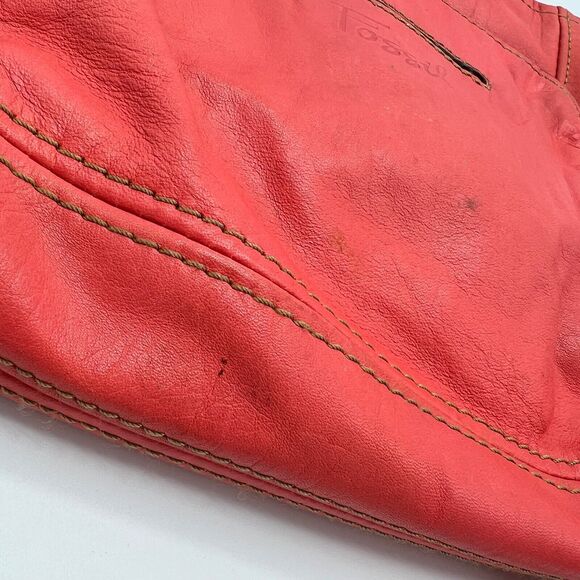 Fossil Hanover Coral Crossbody/Shoulder Flap Bag Orange/Pink Leather ZB2869 - Picture 9 of 14